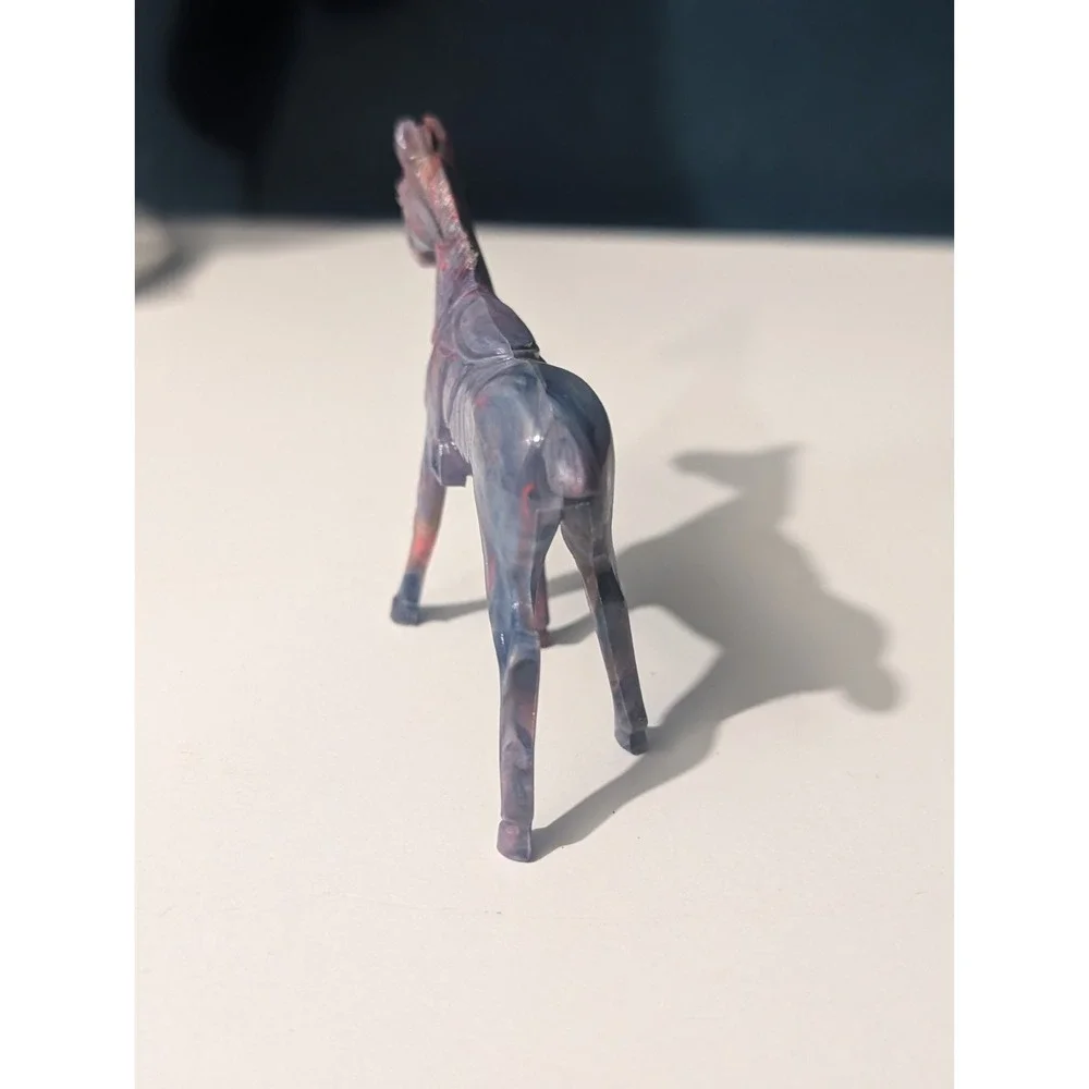1950s Marbled Swirl Plastic Horse Varicose Mold Toy USA Dime Store Western Pony